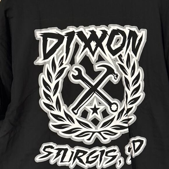 Dixxon Mens Tee Shirt Sturgis SD Sketchy Crest Size Large Short Sleeve Black New - Picture 5 of 7